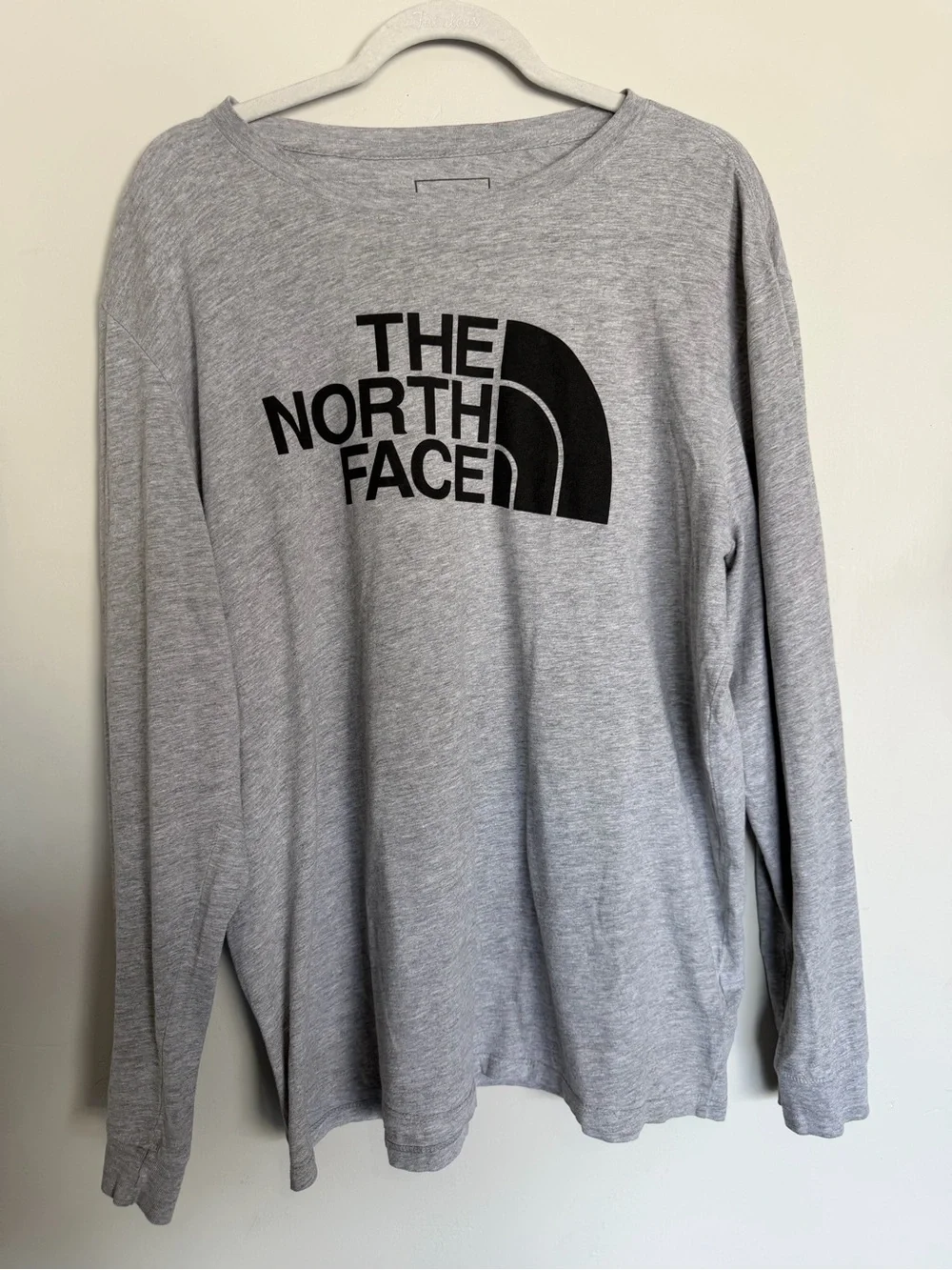 The North Face Gray Long Sleeve Logo Tee Men’s XL
